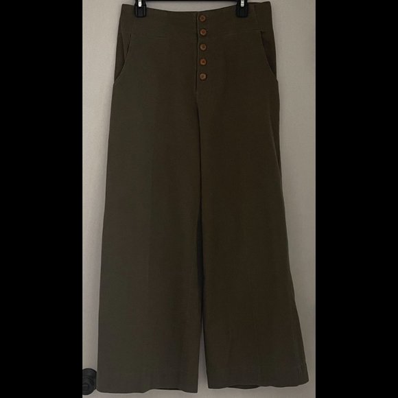 Ilana Kohn Pants - Ilana Kohn Wide Leg Mallin Pant in Peat size 8